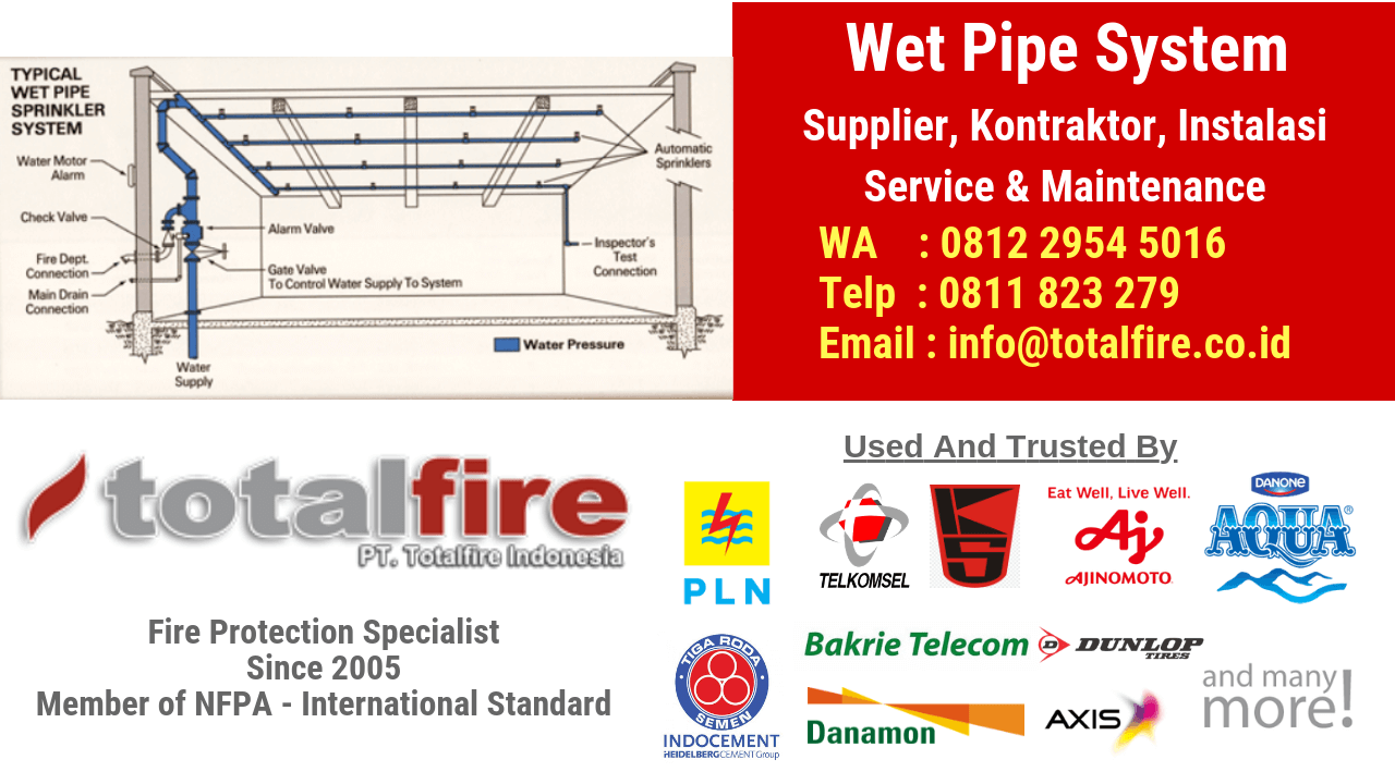 kontraktor fire fighting wet pipe system