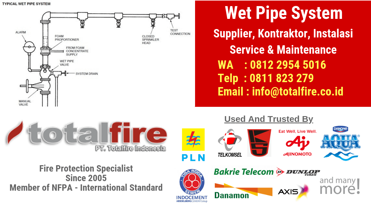 Konsultan fire protection wet pipe system