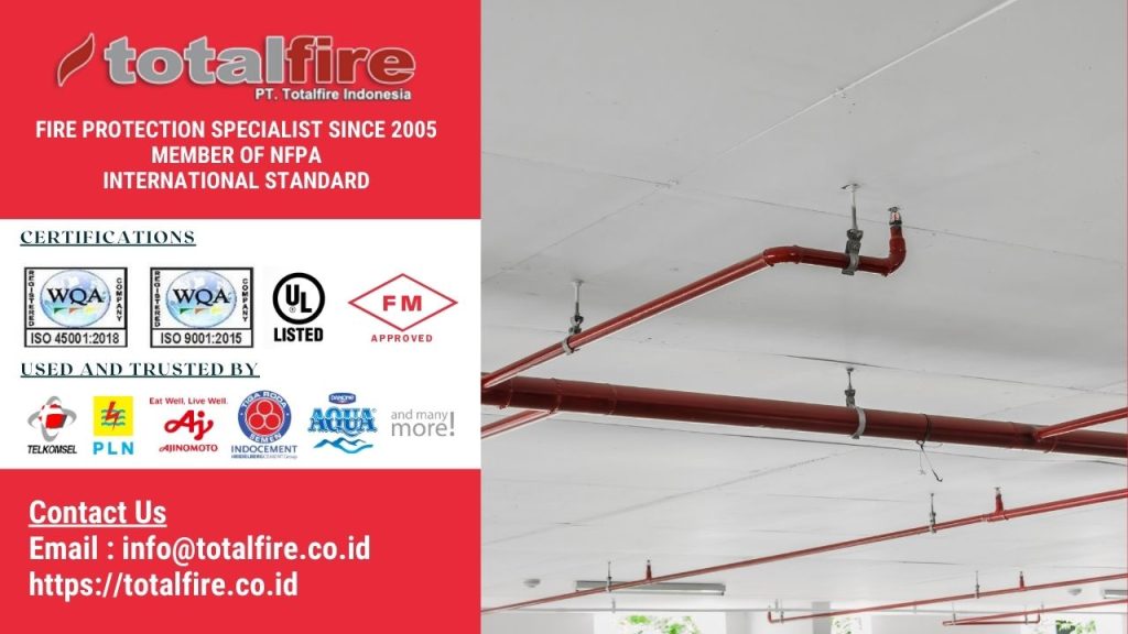 cara kerja fire sprinkler gedung pemadam api