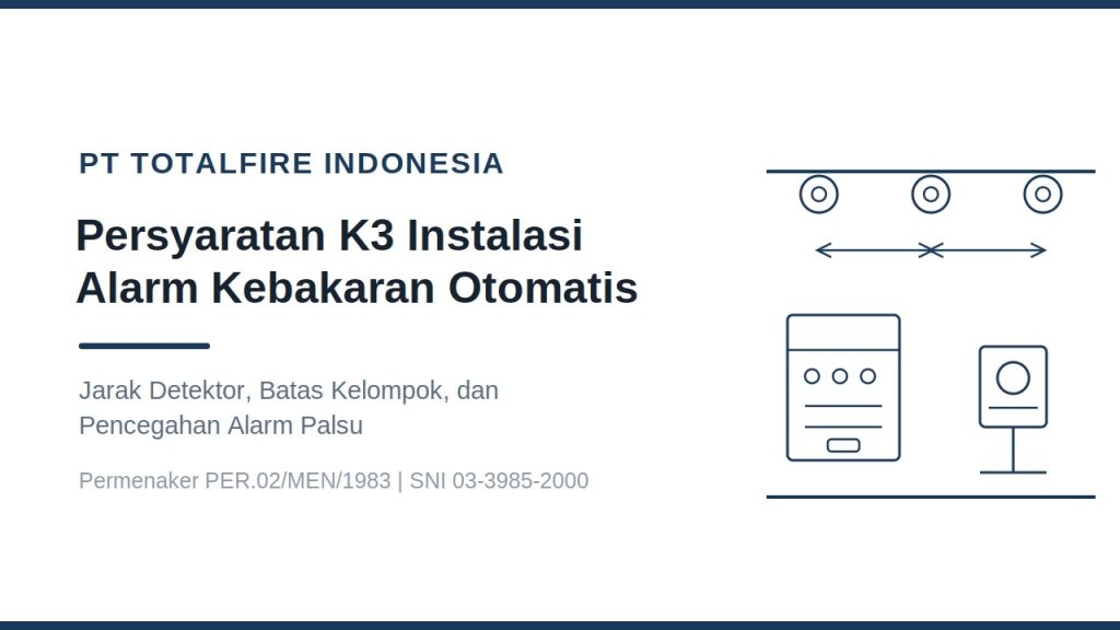 Persyaratan K3 Instalasi Alarm Kebakaran Otomatis & Jaraknya
